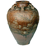 Martaban jar with narrative scene